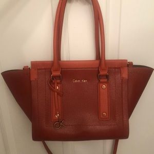 Calvin Klein Orange Handbag/Crossbody (Rare)